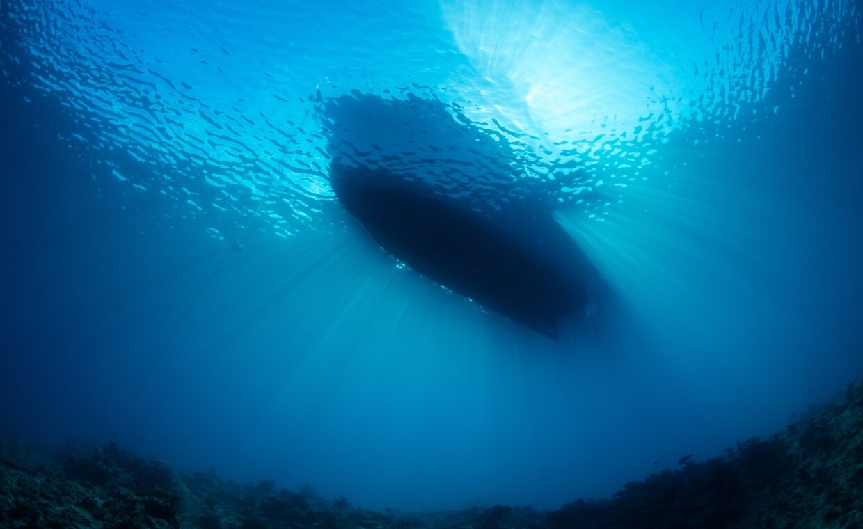 Boat view from below Whisper Yachts future 3-min